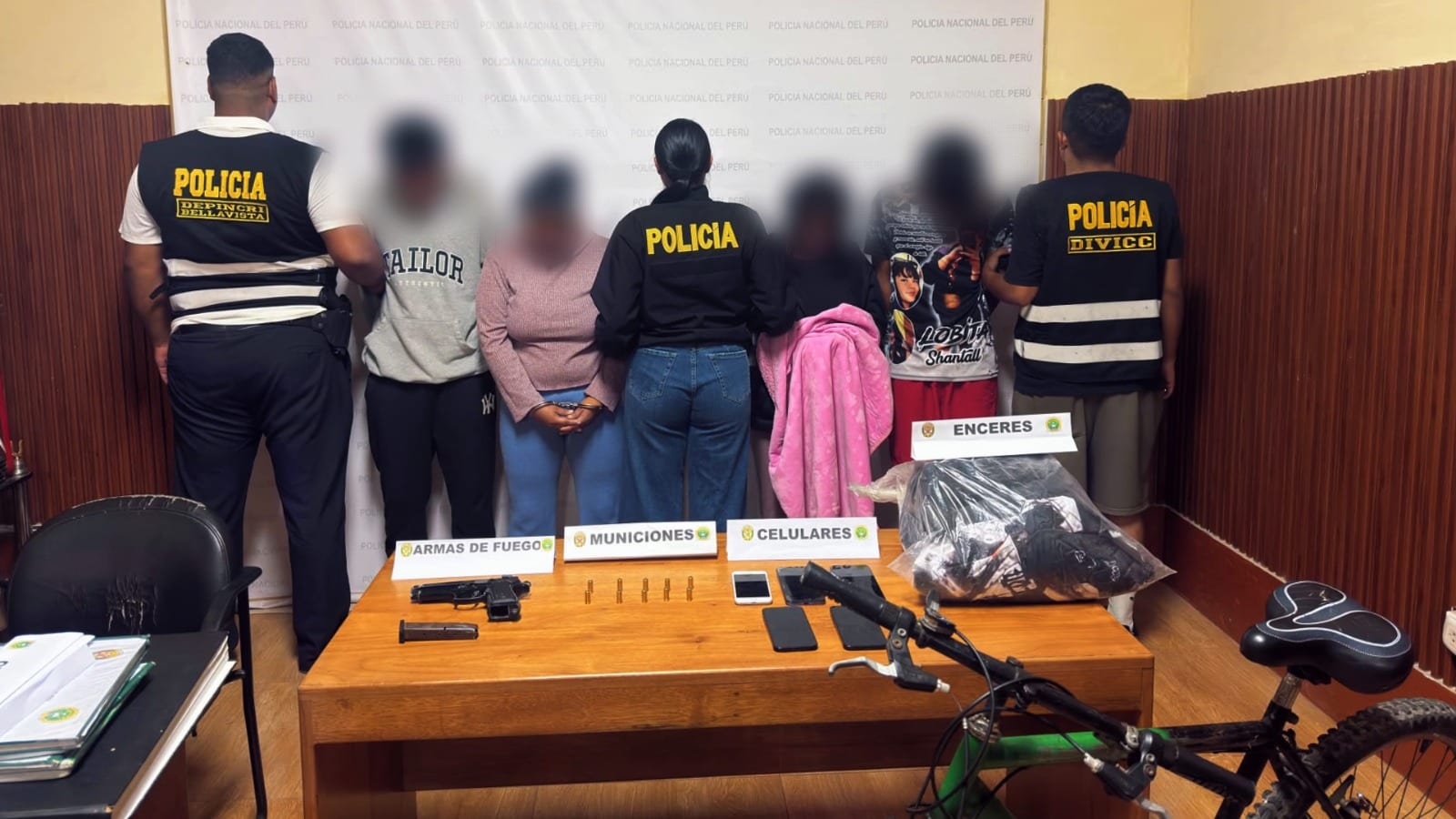 Mininter: PNP interviene a cuatro implicados por crimen de chofer en el Callao. Fotografía publicada por Ministerio del Interior en su sala de prensa de gob.pe.