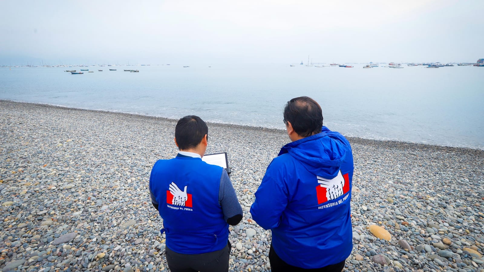 Defensoría del Pueblo supervisó labor de autoridades e instituciones tras alerta de tsunami en litoral peruano. Fotografía publicada por Defensoría del Pueblo en su sala de prensa de gob.pe.